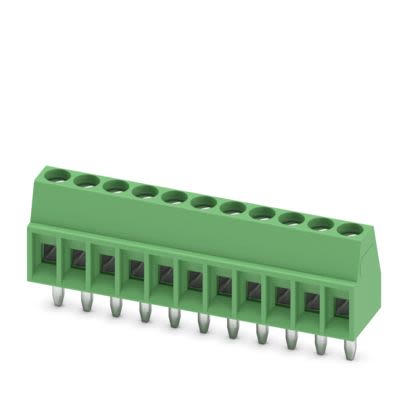 Phoenix Contact PCB Terminal Block, 11-Contact, 2.54mm Pitch, Wave Soldering, 1-Row, Plug In, Screw Termination [1725740]; 609-183