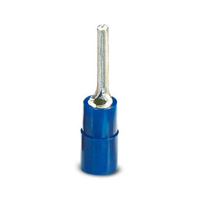 Phoenix Contact Hooked Insulated Blade terminal plug 23.5mm Blade Length, 14AWG to 16AWG, Blue [3240066]; 609-235