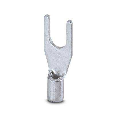 Phoenix Contact Uninsulated Fork Terminal, 20AWG to 17AWG, Silver [3240138]; 609-240