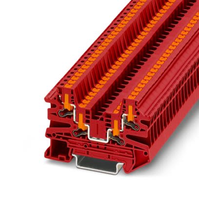 Phoenix Contact 1291506 Red, 2.5mm², 1-Level, Push In Termination [1291506]; 609-268
