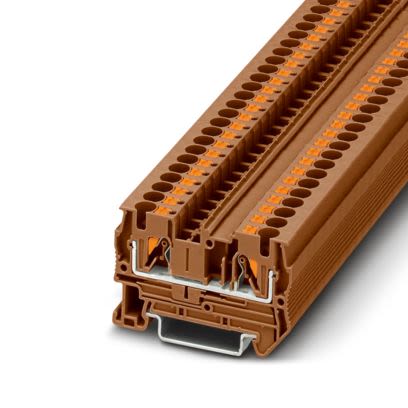 Phoenix Contact 1182209 Brown, 4mm², 1-Level, Push In Termination [1182209]; 609-287
