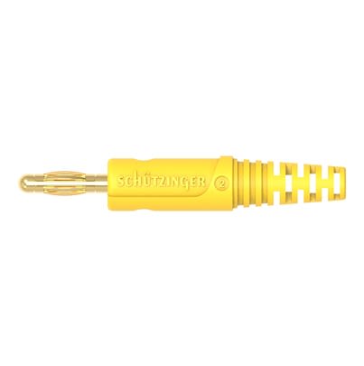 Schutzinger Yellow Male Banana Connector, 4 mm Connector, Solder Termination, 32A, 30 V ac, 60 V dc, Gold Plating [RS FK 8 L Au / GE]; 609-290