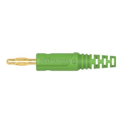 Schutzinger Green Male Banana Connector, 4 mm Connector, Solder Termination, 32A, 30 V ac, 60 V dc, Gold Plating [RS FK 8 L Au / GN]; 609-291