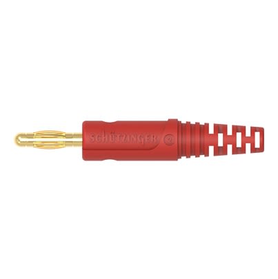 Schutzinger Red Male Banana Connector, 4 mm Connector, Solder Termination, 32A, 30 V ac, 60 V dc, Gold Plating [RS FK 8 L Au / RT]; 609-292