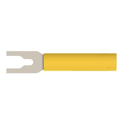 Schutzinger Yellow Female Banana Connector, 4 mm Connector, Cable Lug Termination, 20A, 1kV, Nickel Plating [RS LB 4-KS Ni / 9 / GE]; 609-301