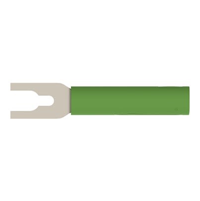 Schutzinger Green Female Banana Connector, 4 mm Connector, Cable Lug Termination, 20A, 1kV, Nickel Plating [RS LB 4-KS Ni / 9 / GN]; 609-302