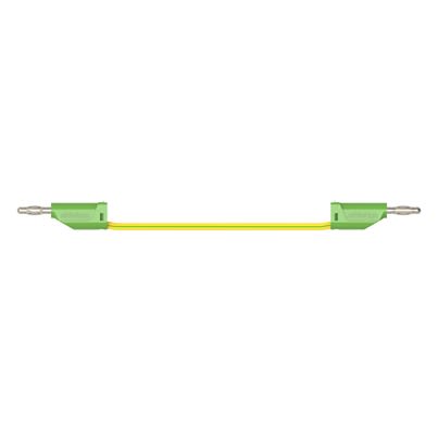 Schutzinger Test lead, 16A, 30 V ac, 60 V dc, Green/Yellow, 100cm Lead Length [RS MFK 15 / 1 / 100 / GNGE]; 609-305