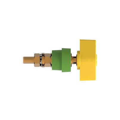 Schutzinger 12.4mm Green/Yellow Terminal Post, 1kV, 100A, M8 x 0.75 Thread [RS POL 102 / GNGE]; 609-306