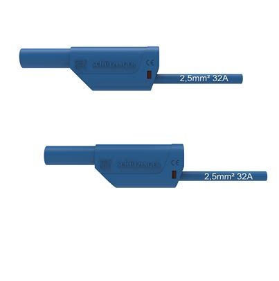 Schutzinger Test lead, 32A, 1kV, Blue, 100cm Lead Length [RS VSFK 8500 / 2.5 / 100 / BL]; 609-331