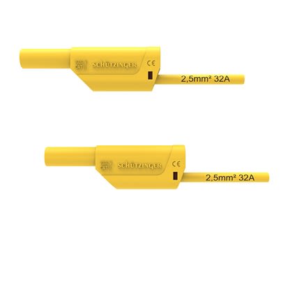 Schutzinger Test lead, 32A, 1kV, Yellow, 100cm Lead Length [RS VSFK 8500 / 2.5 / 100 / GE]; 609-333