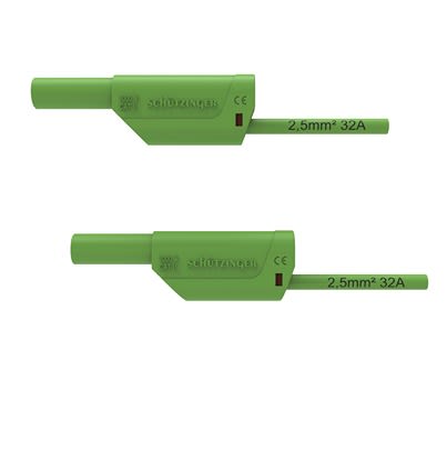 Schutzinger Test lead, 32A, 1kV, Green, 150cm Lead Length [RS VSFK 8500 / 2.5 / 150 / GN]; 609-340