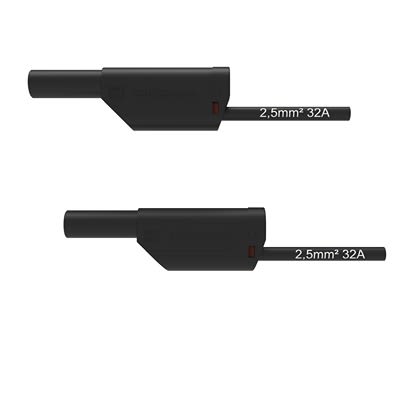 Schutzinger Test lead, 32A, 1kV, Black, 150cm Lead Length [RS VSFK 8500 / 2.5 / 150 / SW]; 609-343