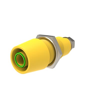 Schutzinger Green/Yellow Female Banana Connector, 4 mm Connector, M4 Thread Termination, 32A, 1.5 kV dc, 1 kV dc, 600 V [RS SAB 9430 Ni / GNGE]; 609-351