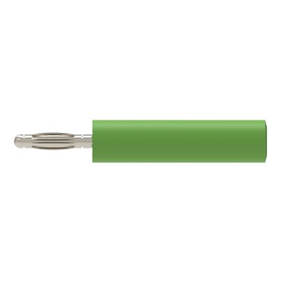 Schutzinger Green, Male to Female Test Connector Adapter With Metal contacts and Nickel Plated - Socket Size: 4mm [RS A 20-40 S Ni / GN]; 609-379