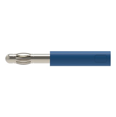 Schutzinger Blue, Male to Female Test Connector Adapter With Metal contacts and Nickel Plated - Socket Size: 4mm [RS A 40-40 S Ni / BL]; 609-380