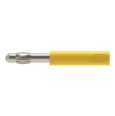 Schutzinger Yellow, Male to Female Test Connector Adapter With Metal contacts and Nickel Plated - Socket Size: 4mm [RS A 40-40 S Ni / GE]; 609-381