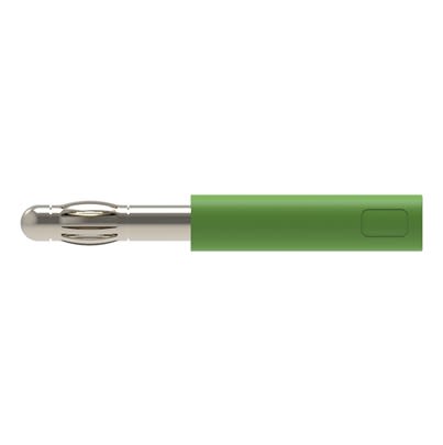 Schutzinger Green, Male to Female Test Connector Adapter With Metal contacts and Nickel Plated - Socket Size: 4mm [RS A 40-40 S Ni / GN]; 609-383