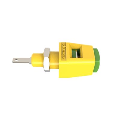 Schutzinger 12.6mm Green/Yellow Terminal Post, 30 V ac, 60 V dc, 5A, M8 x 0.5 Thread [RS ESD 6554 / GNGE]; 609-393