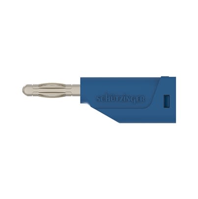 Schutzinger Blue Male Banana Connector, 4 mm Connector, Solder Termination, 30 V ac, 60 V dc, Gold Plating [RS FK 15 L Au / BL]; 609-401