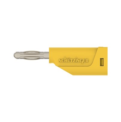 Schutzinger Yellow Male Banana Connector, 4 mm Connector, Solder Termination, 30 V ac, 60 V dc, Gold Plating [RS FK 15 L Au / GE]; 609-402