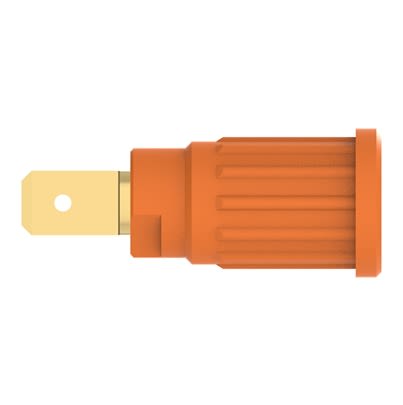 Schutzinger Orange Female Banana Connector, 4 mm Connector, Tab Termination, 32A, 1kV, Nickel Plating [RS SEPB 6453 Ni / OR]; 609-410