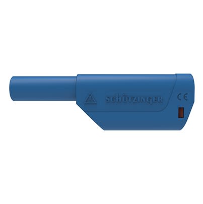 Schutzinger Blue Male Banana Connector, 4 mm Connector, Solder Termination, 32A, 1kV, Nickel Plating [RS SFK 8500 L Ni / AS / BL]; 609-415