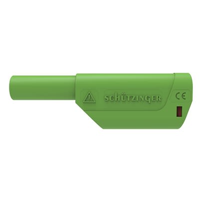 Schutzinger Green Male Banana Connector, 4 mm Connector, Solder Termination, 32A, 1kV, Nickel Plating [RS SFK 8500 L Ni / AS / GN]; 609-417