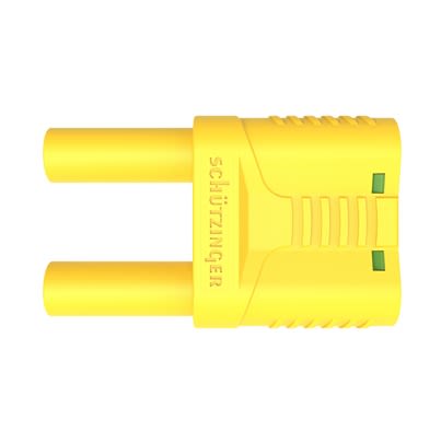 Schutzinger Green/Yellow Male Banana Connector, 4 mm Connector, Socket Termination, 32A, 1kV, Nickel Plating [RS SKURZ 6100 / 19-4 IG 2MB Ni / GNGE]; 609-418