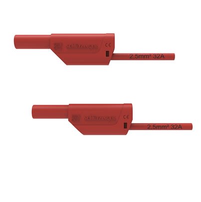 Schutzinger Test lead, 32A, 1kV, Red, 50cm Lead Length [RS VSFK 8500 / 2.5 / 50 / RT]; 609-444