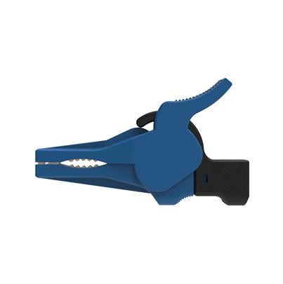 Schutzinger Crocodile Clip 4 mm Crocodile Clip Connection, Nickel Plated Contact, 32A, Blue [RS SAK 9230 Ni / BL]; 609-448