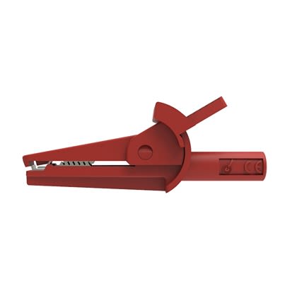 Schutzinger Crocodile Clip 2 mm Crocodile Clip Connection, Nickel Plated Contact, 10A, Red [RS SAK 6715 Ni / 2 / RT]; 609-452