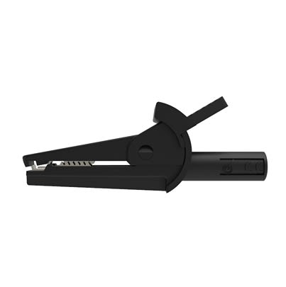 Schutzinger Crocodile Clip 2 mm Crocodile Clip Connection, Nickel Plated Contact, 10A, Black [RS SAK 6715 Ni / 2 / SW]; 609-453