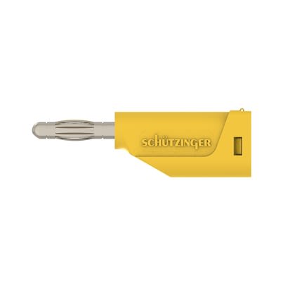 Schutzinger Yellow Male Banana Connector, 4 mm Connector, Screw Termination, 30 V ac, 60 V dc, Nickel Plating [RS FK 15 S Ni / GE]; 609-464