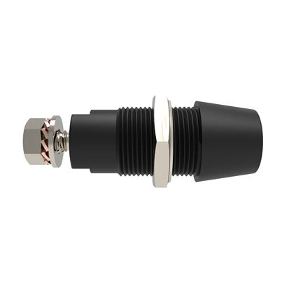 Schutzinger Black Female Banana Connector, 4 mm Connector, M4 Thread Termination, 32A, 1.5 kV dc, 1 kV dc, 600 V dc, [RS SAB 9430 Ni / SW]; 609-468