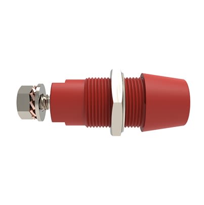 Schutzinger Red Female Banana Connector, 4 mm Connector, M4 Thread Termination, 32A, 1.5 kV dc, 1 kV dc, 600 V dc, [RS SAB 9430 Ni / RT]; 609-469