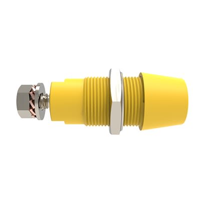 Schutzinger Yellow Female Banana Connector, 4 mm Connector, M4 Thread Termination, 32A, 1.5 kV dc, 1 kV dc, 600 V dc, [RS SAB 9430 Ni / GE]; 609-471