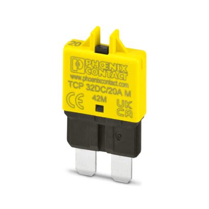 Phoenix Contact Thermal Circuit Breaker -  Single Pole 32V dc Voltage Rating Base Mounting, 20A Current Rating [1499969]; 609-776
