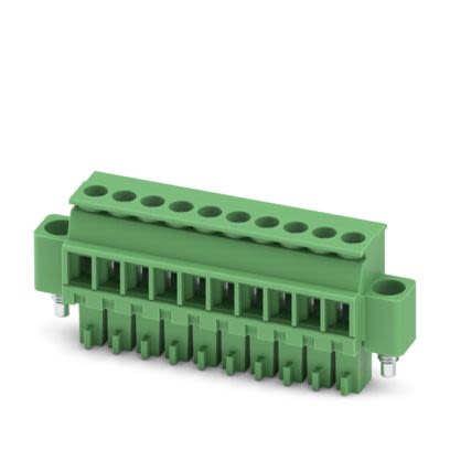 Phoenix Contact PCB Terminal Block, 10-Contact, 3.5mm Pitch, Push-In, 1-Row, Socket Termination [1863385]; 609-781