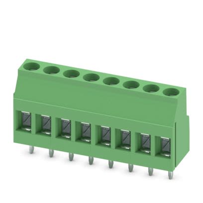 Phoenix Contact PCB Terminal Block, 8-Contact, 5mm Pitch, Wave Soldering, 1-Row, Plug In, Screw Termination [1711084]; 609-853