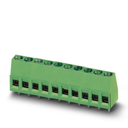 Phoenix Contact PCB Terminal Block, 8-Contact, 5mm Pitch, Wave Soldering, 1-Row, Plug In, Screw Termination [1715080]; 609-860