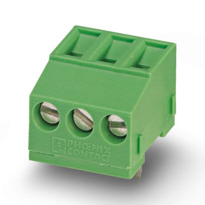 Phoenix Contact PCB Terminal Block, 2-Contact, 5mm Pitch, Wave Soldering, 1-Row, Plug In, Screw Termination [1717091]; 609-862