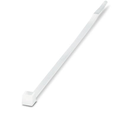 Phoenix Contact Cable Ties, Standard, 140mm x 3.6 mm, Clear Polyamide, Pk-100 [3240744]; 609-867