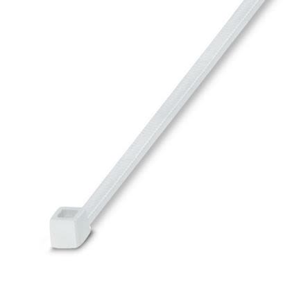 Phoenix Contact Cable Ties, Standard, 140mm x 3.6 mm, Clear Polyamide, Pk-1000 [3240747]; 609-868