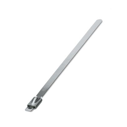 Phoenix Contact Cable Ties, Standard, 150mm x 4.6 mm, Silver Polyamide, Pk-100 [3240820]; 609-883