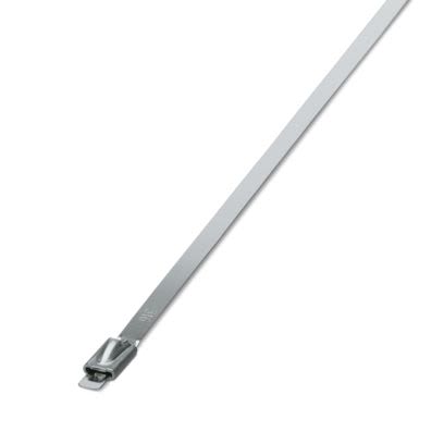 Phoenix Contact Cable Ties, Standard, 360mm x 4.6 mm, Silver Polyamide, Pk-100 [3240823]; 609-884