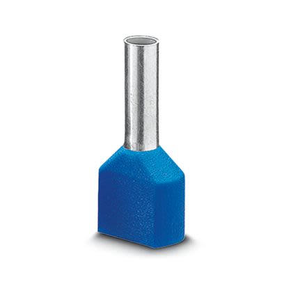 Phoenix Contact Insulated Ferrule, 8mm Pin Length, 1.7mm Pin Diameter, Blue [3240668]; 609-932