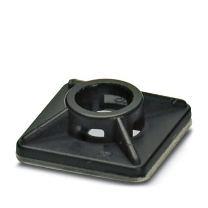 Phoenix Contact Self Adhesive Black Cable Tie Mount 19 mm x 19mm, 4mm Max. Cable Tie Width [3240707]; 609-935