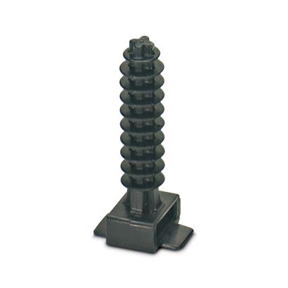 Phoenix Contact Black Cable Tie Mount 20 mm x 13mm, 9mm Max. Cable Tie Width [3240710]; 609-936
