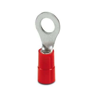 Phoenix Contact Uninsulated Ring Terminal, M8mm Stud Size, Red [3240221]; 609-982