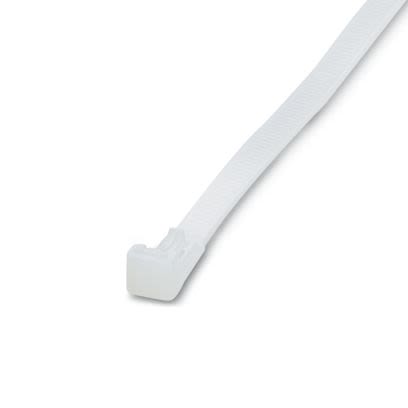 Phoenix Contact Cable Ties, Standard, 200mm x 7.5 mm, Clear Polyamide, Pk-100 [3240712]; 609-993